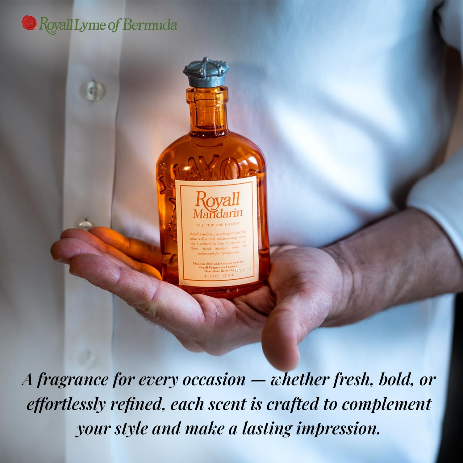 Royal Fragrances Mandarin All Purpose Aftershave Lotion for Men, Yellow, Orange, 120 Ml image number 5