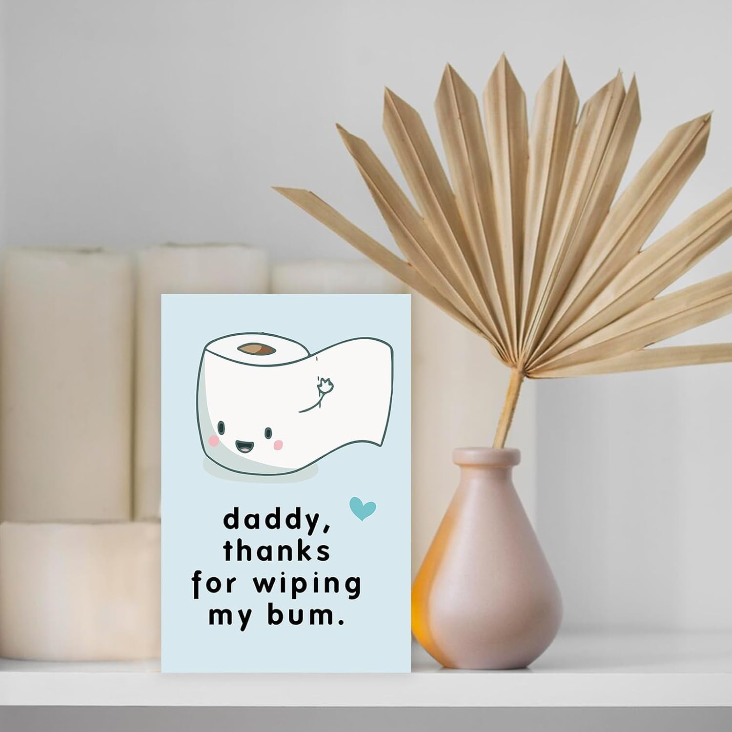 Funny First Fathers Day Cards Gifts for New Dad, Cute 1St Father'S Day Card Gift from Baby Son Daughter, Baby Daddy Fathers Day Card, Thanks for Wiping My Bum image number 2