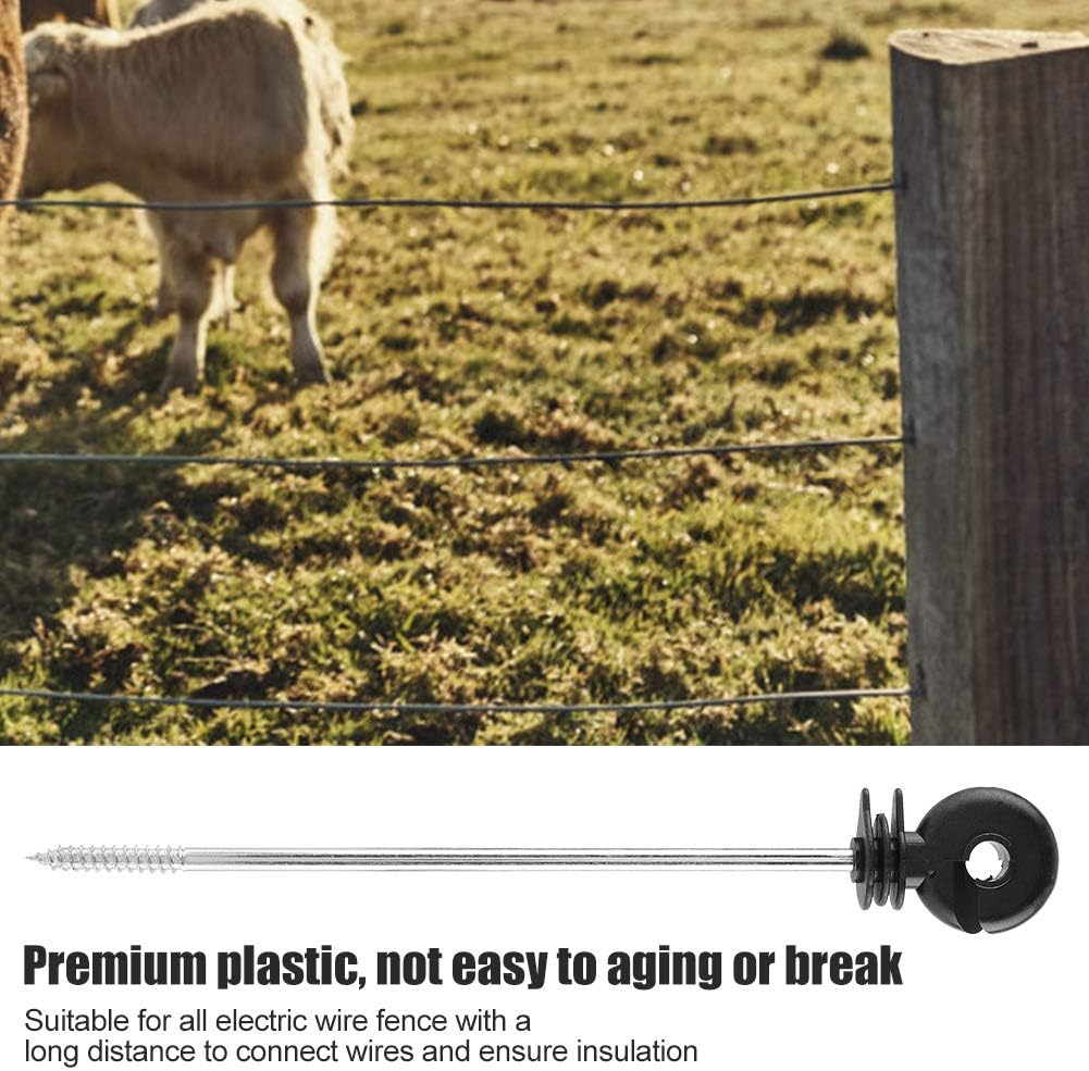 100Pcs Plastic Insulators Electric Fence Long Distance Threaded Insulators Suitable for Wooden Posts image number 6