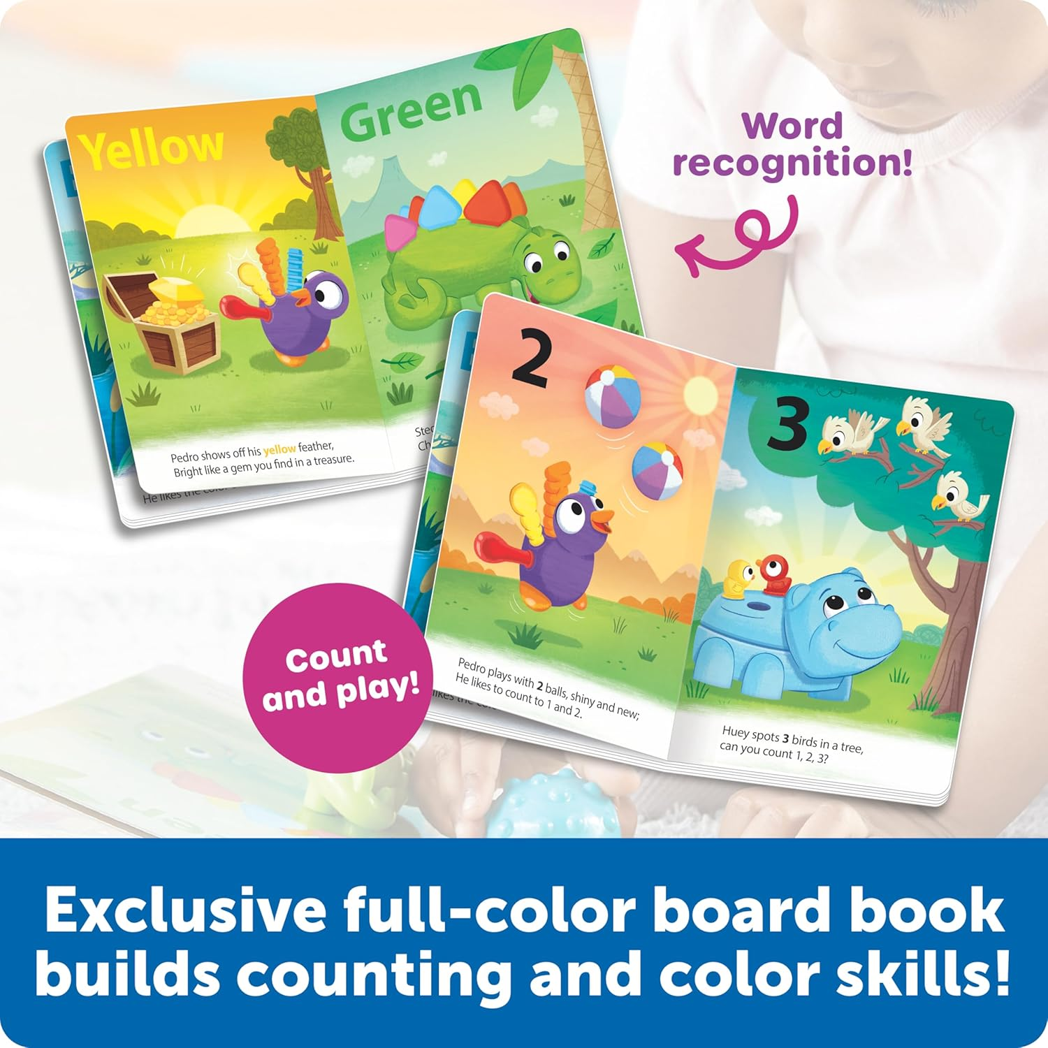 Learning Resources LER9124 Spike and Friends Counting & Colours Book, Toddler Activities, Educational Set, Colour Teaching Toys, 6 Pieces, Age 18 Month+ image number 6