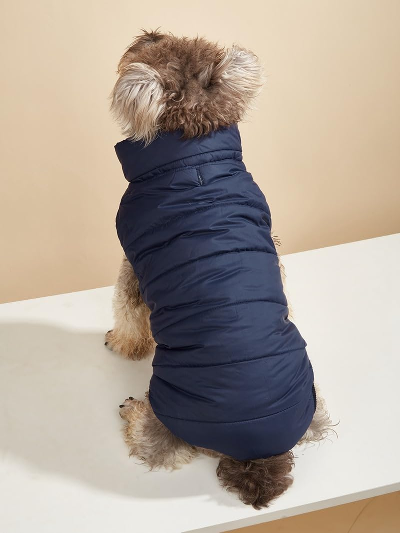 Double Layer Fleece Warm Dog Jacket Coat Vest for Puppy Winter Cold Weather Soft Windproof Apparel for Small Medium Large Dogs (L) image number 1