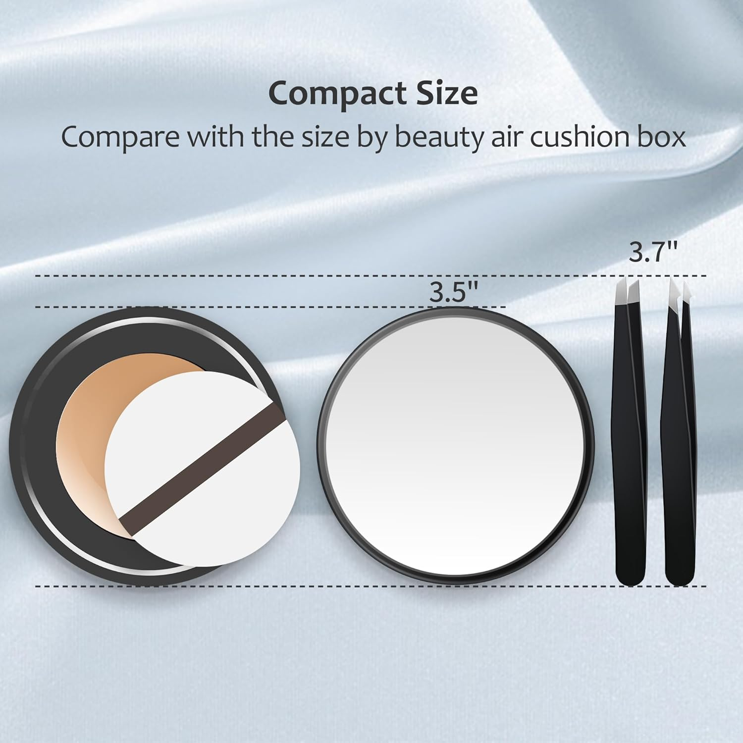 MIYADIVA 40X Magnifying Mirror, Small Magnifying Mirror with Suction Cup and Tweezers, as a Travel Magnifying Mirror, Compact Mirror Set for Plucking Eyebrows 3.5 Inches image number 5