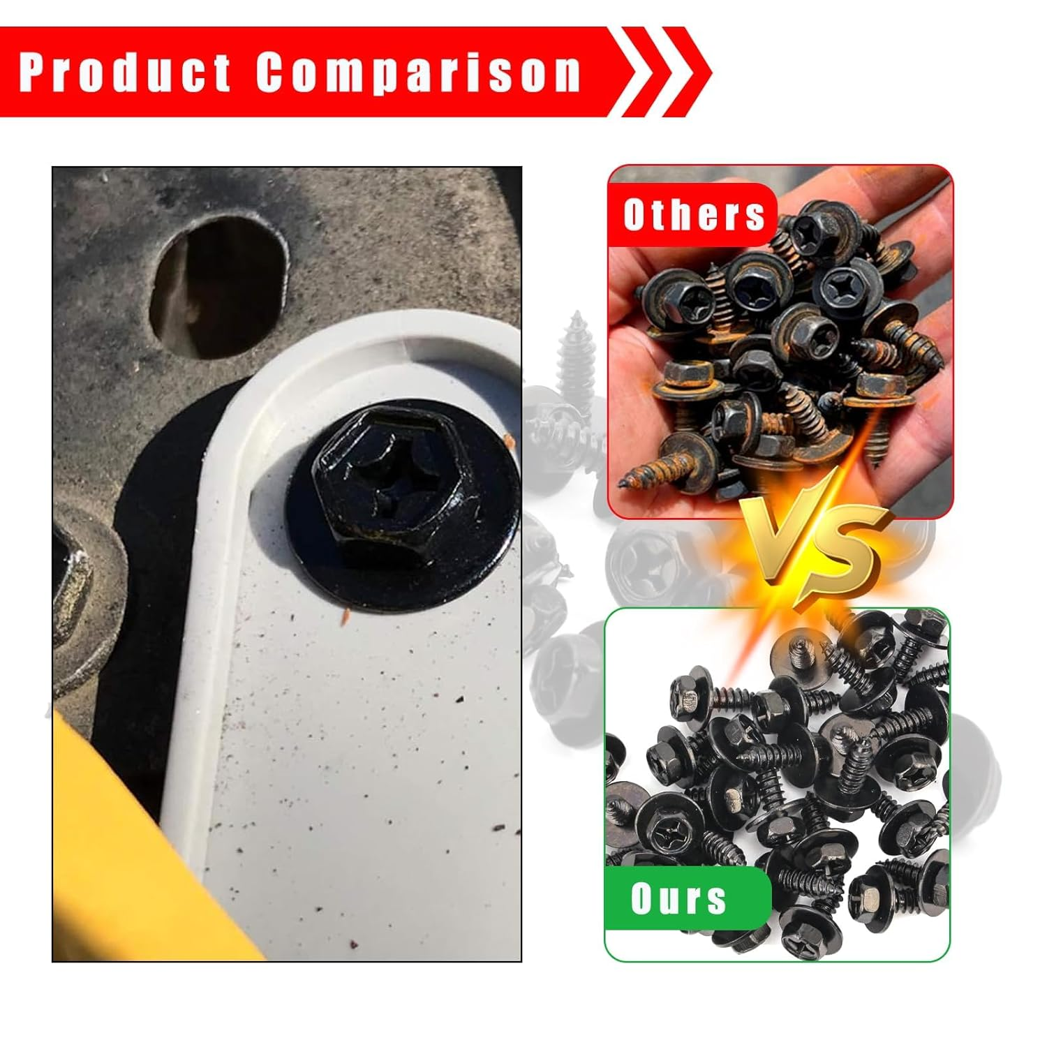 Car Fender Liner Screw Bolt, Automotive Bumper Mud Flaps Wheel Wells Screws Bolts 90159-60498 Compatible with Tacoma, Tundra, Highlander, RAV4, Prius, Es300H, GS350 (20) image number 5