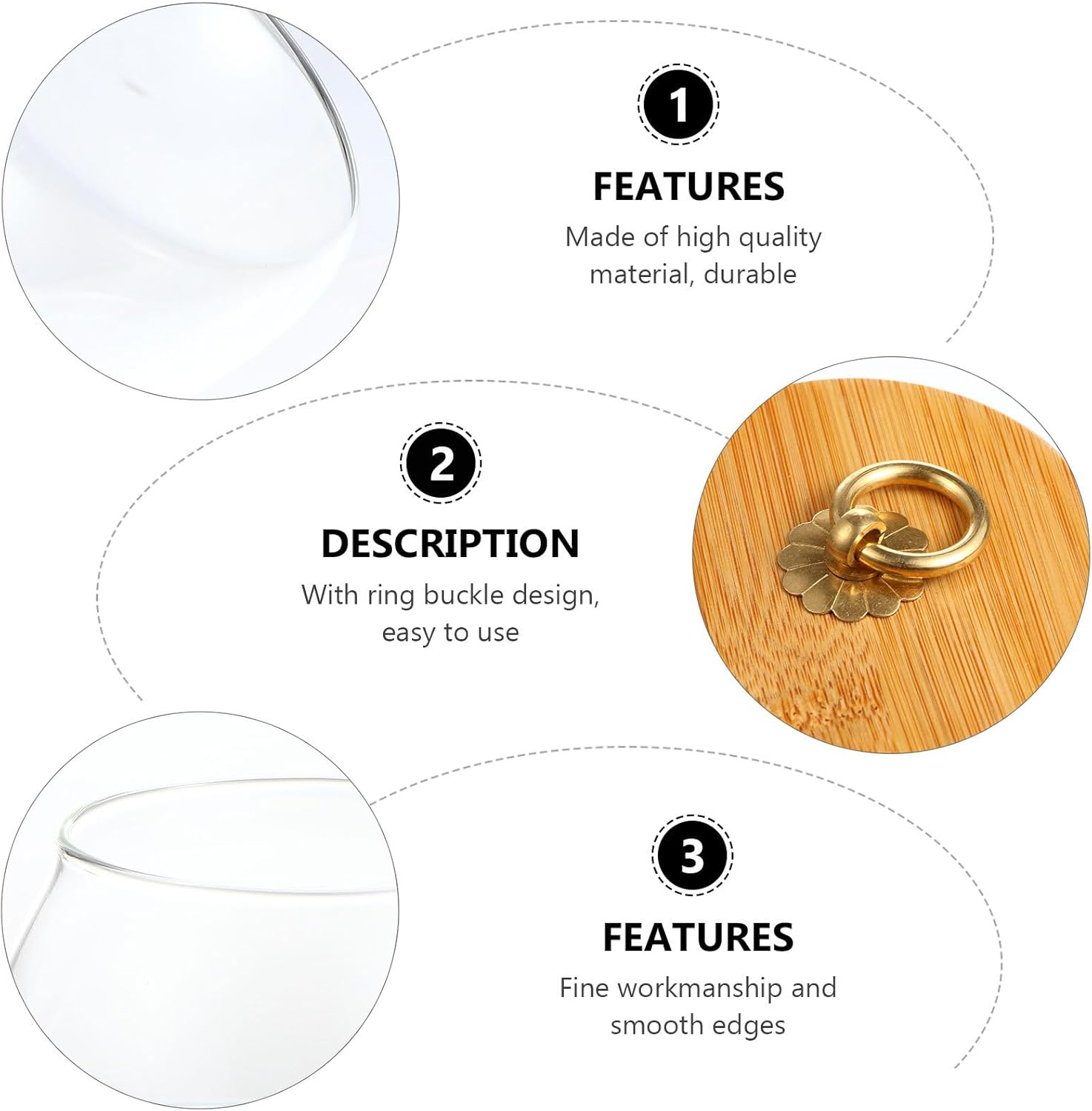 Healifty Glass Food Storage Canister 900Ml with Airtight Seal for Pantry Organization and Snack Keeping image number 2