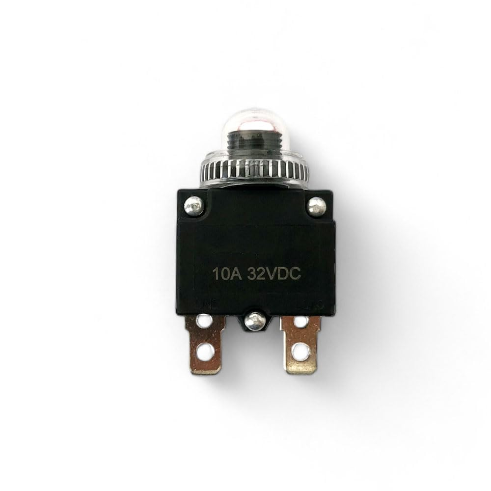 LEDADVANTAGE 12V ~24V 10A Resettable Button Overload Protector Switch Circuit Breakers (5 Pack) image number 3