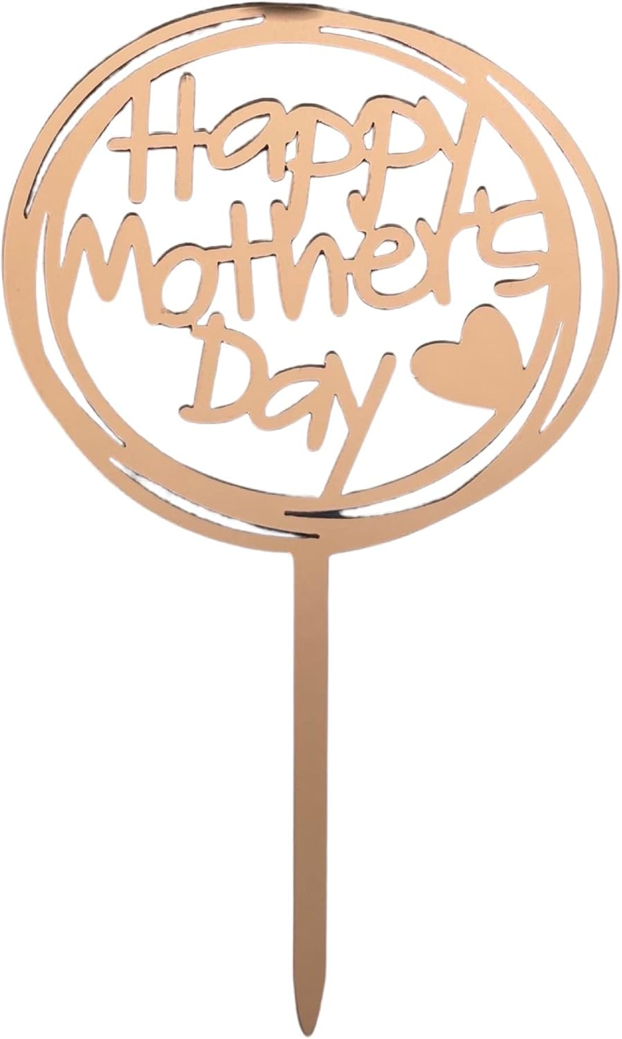 Mother'S Day Cake Topper, Mum, Acrylic Happy Mother'S Day Cupcake Topper for Birthday Mother'S Day Cake Party Decoration Supplies Gold Best Mum Ever Pink Rose (C - Pink Rose Gold)