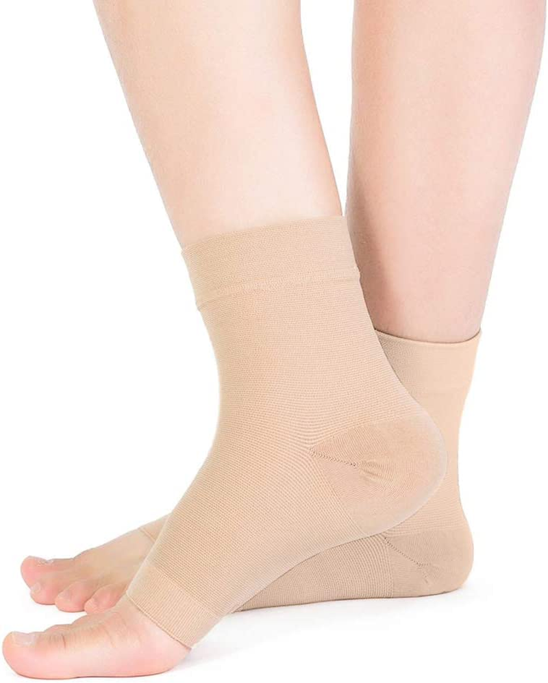 SPOTBRACE 1 Pair Ankle Brace, 30-40Mmhg Medical Compression Brace Elastic Thin Foot Support, Nano Socks for Women and Men, Toeless Compression Arch Sleeve for Swelling, Achilles Tendonitis, Plantar Fasciitis and Sprained image number 3