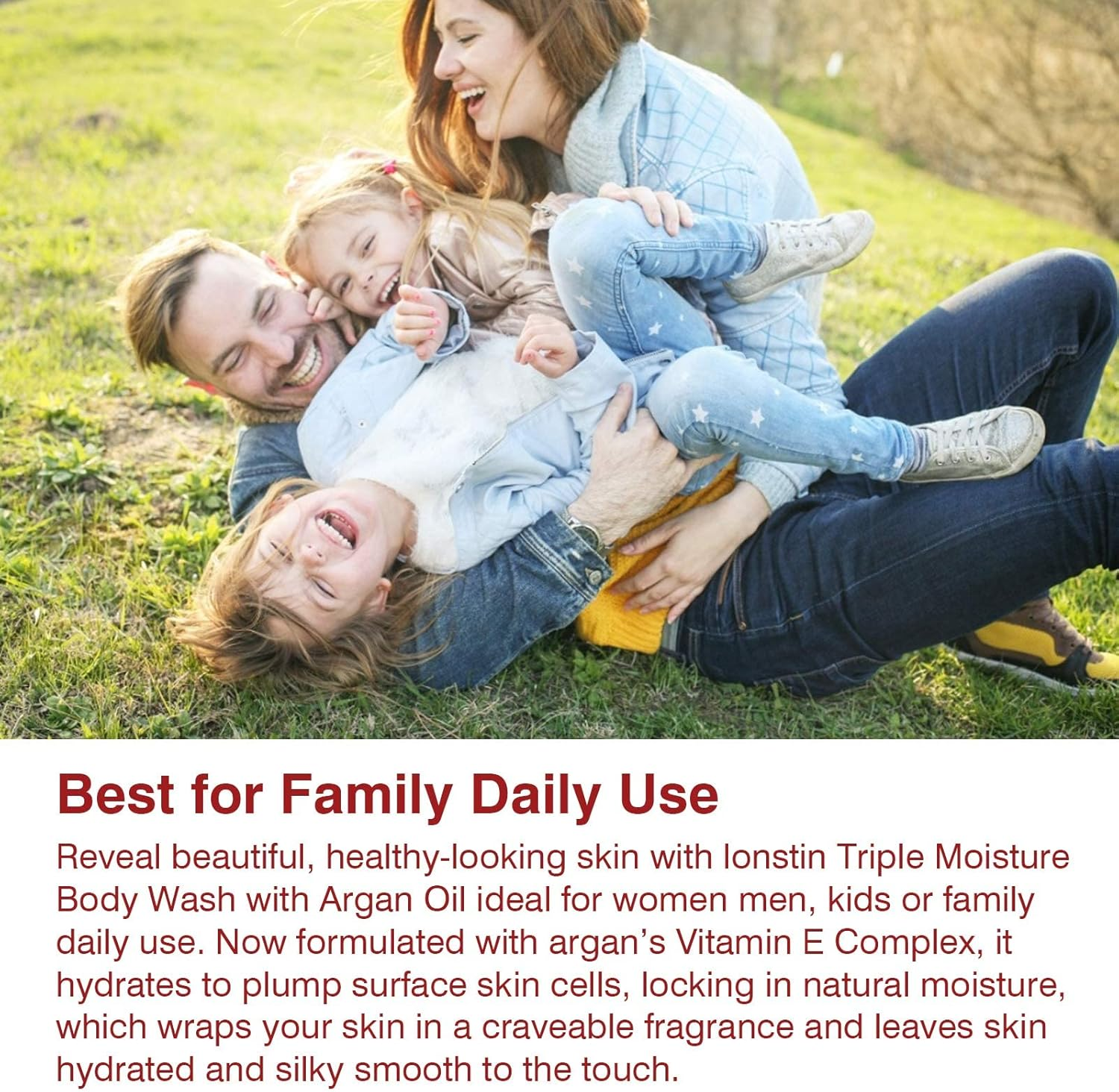 Lonstin Shower Gel Body Wash, Argan Oil Shower Gel for Instant Soft Skin and Permanent Care Triple Moisturising Shower Gel for Sensitive & Damaged Skin for Men and Women, 16.9 Fl Oz image number 3