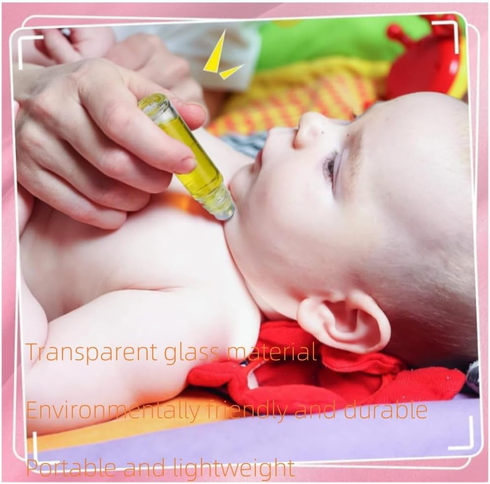 DACUAN 20Pcs 10 Ml Essential Oil Glass Roller Bottles with Roller Balls and Lids, Leak Proof Roll Bottles for Aromatherapy Facial Body Care, Travel Perfume Essential Oil (Transparentl) image number 2