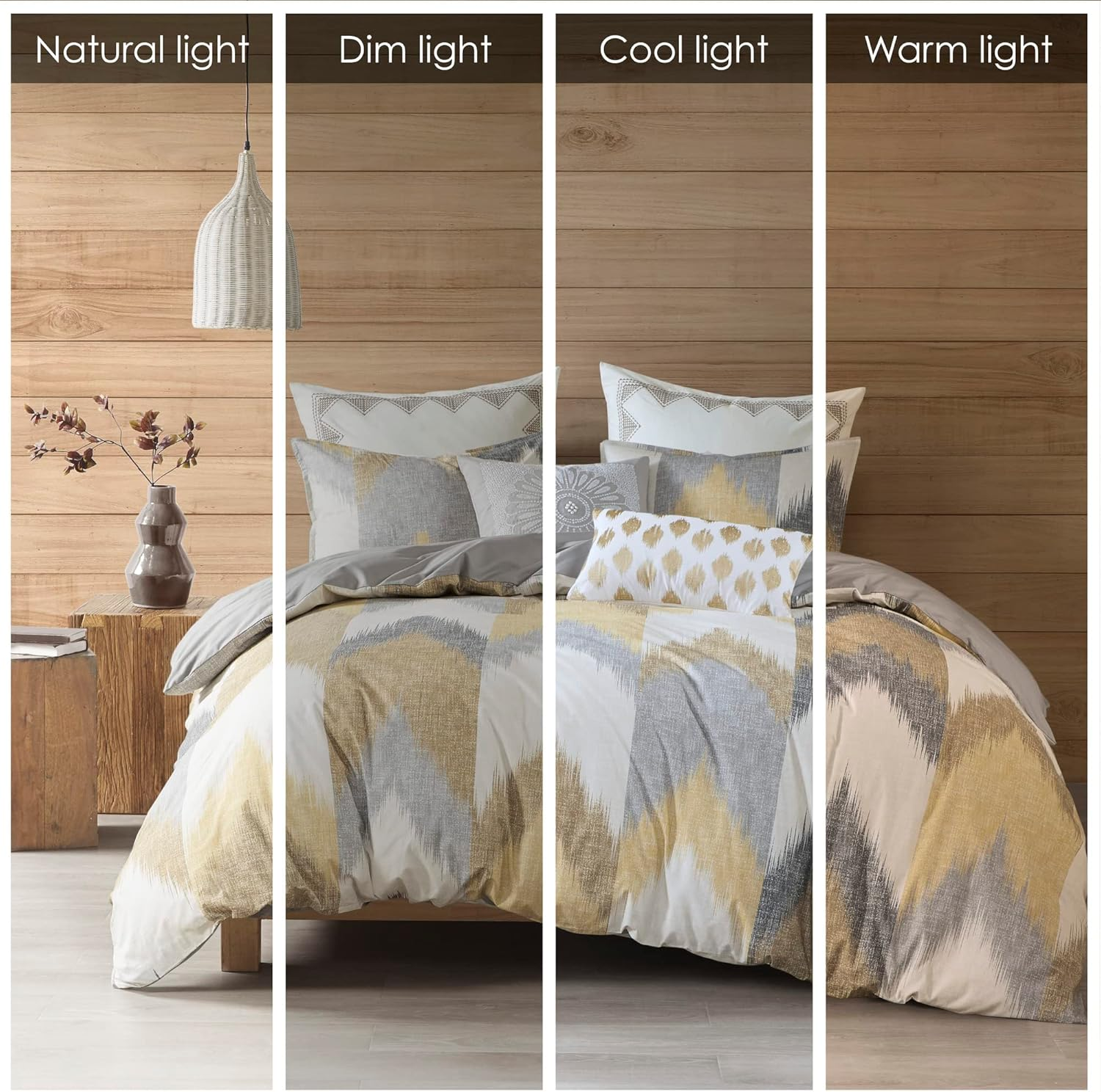 Ink+Ivy Alpine Duvet Cover Set, Yellow, Full/Queen image number 5