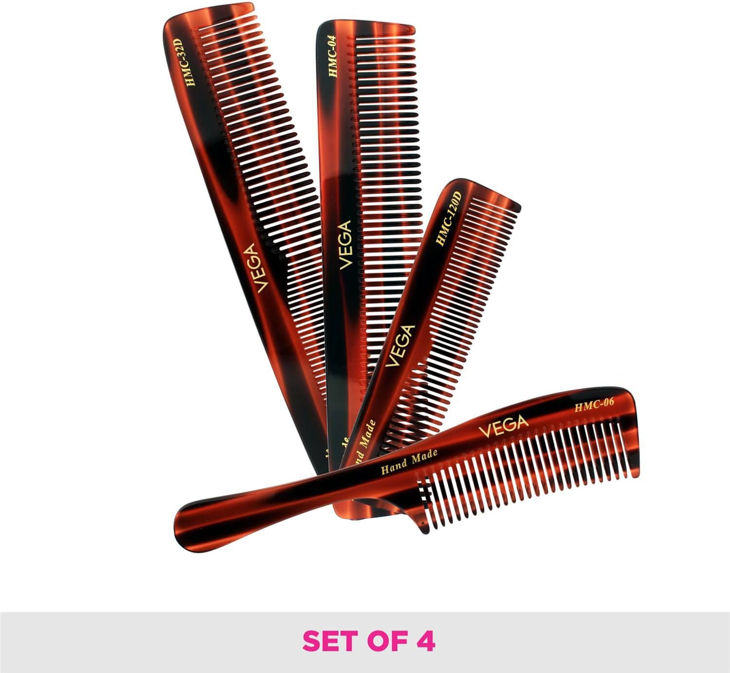 Vega Set of 4 Hand Made Comb image number 4