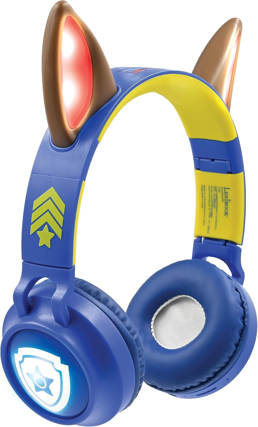 LEXIBOOK, Paw Patrol, Wireless and Wired 2-In-1 Headset with Chase Ears, Sound Limited to 85 Db, Light Effects, Foldable, Adjustable, Rechargeable, HPBT015PALXB image number 4