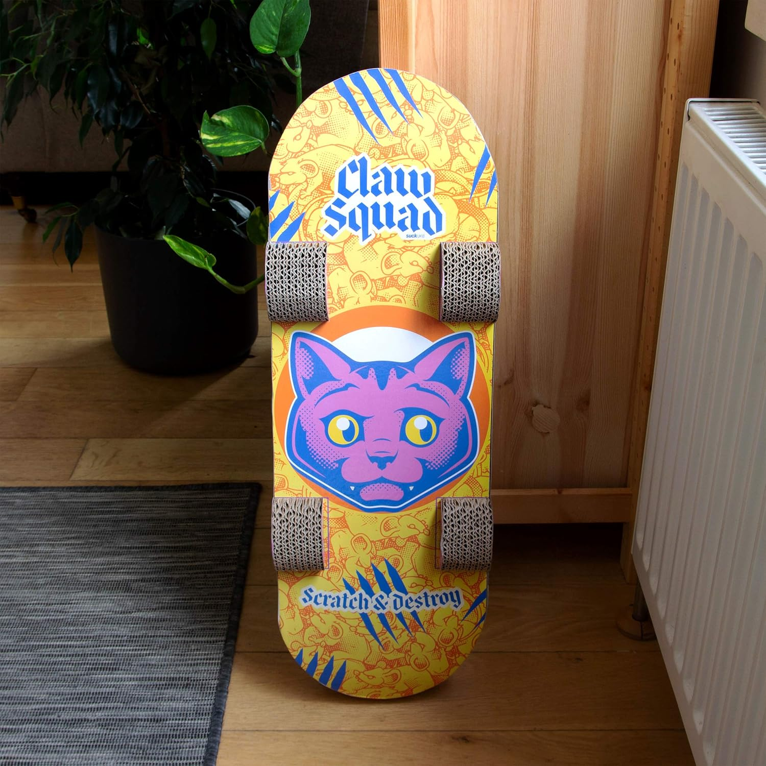 Suck UK Scratching Board Cat Skateboard, 0.6 Kg