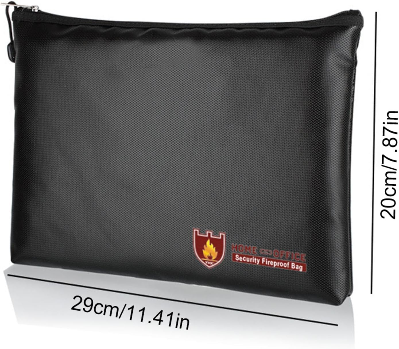 Vbnuyhim Fireproof Safe Bag | Waterproof Safe Bag,Water Resistant Storage Organizer Pouch, 13.7 X 10.2 Inch Fire Proof Money Bag for Cash, Keep Your Documents Safe