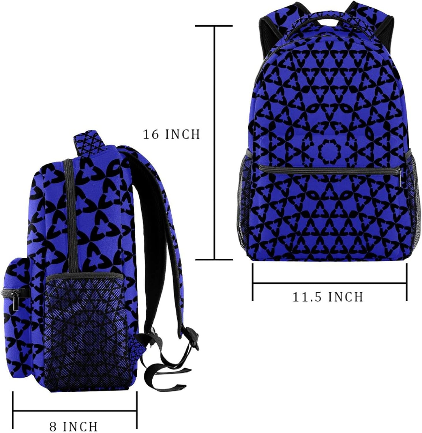 Awesome Line Fractal Backpack Students Shoulder Bags Travel Bag College School Tote Backpacks image number 5