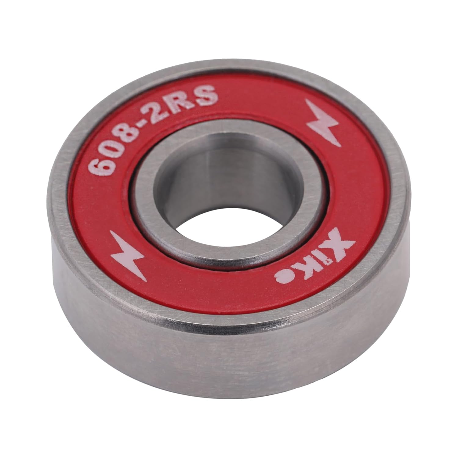 Xike 8 Pcs 608-2RS Skateboard Bearings 8X22X7Mm High Speed Smooth and Durable, Replace for Inline Skates Longboards Rollerblades Etc. (Red)