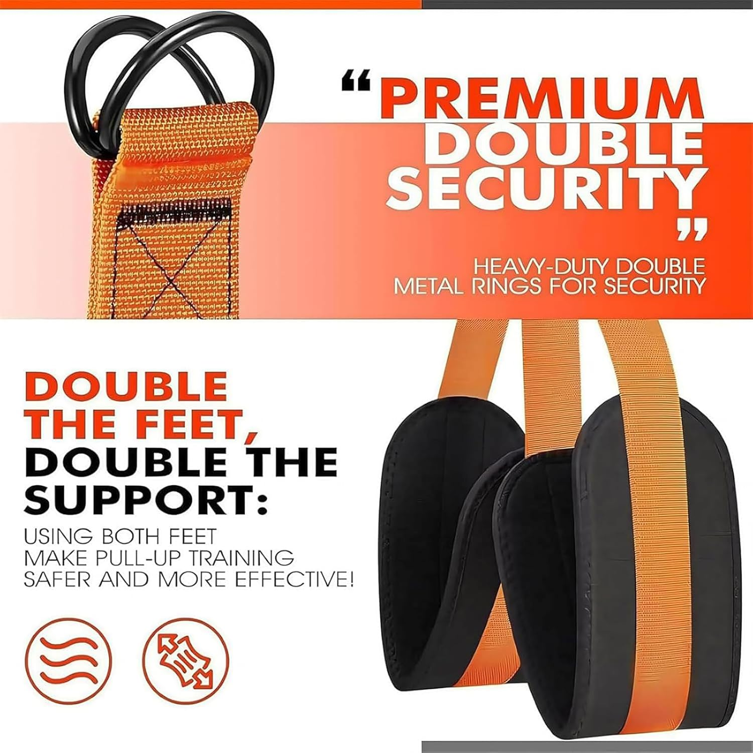 Heavy Duty Pull up Workout Band, Pull up Assistance Bands with Feet/Knee Rest, Adjustable Pull up Assistance Band, Home Gym Fitness Exercise Strength Training for Body Stretching image number 6