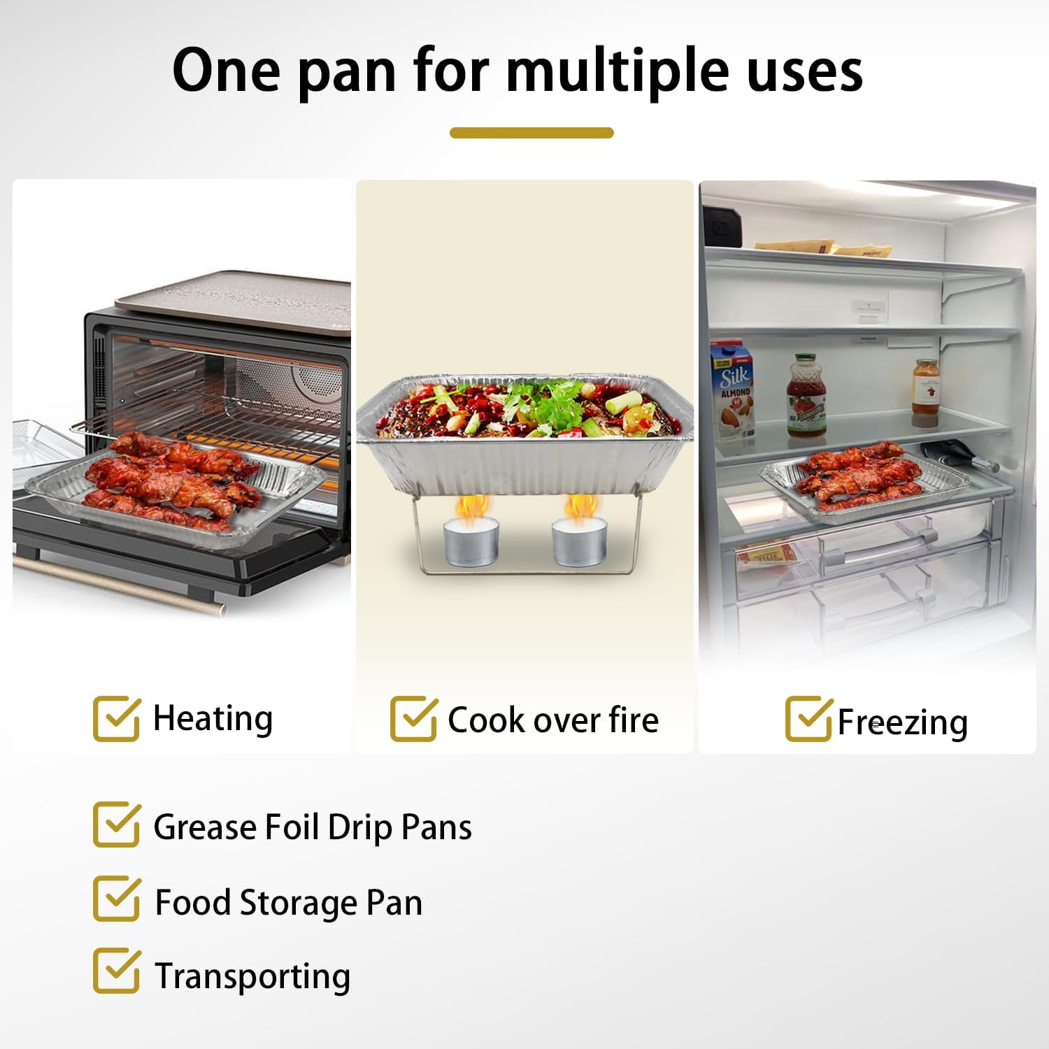 25 Piece Grease Tray Liners Compatible with Weber 6415 Grill Drip Pans Aluminum Barbecue Drip Pans Liners 21.9&times;15.1&times;3.4 Cm image number 3