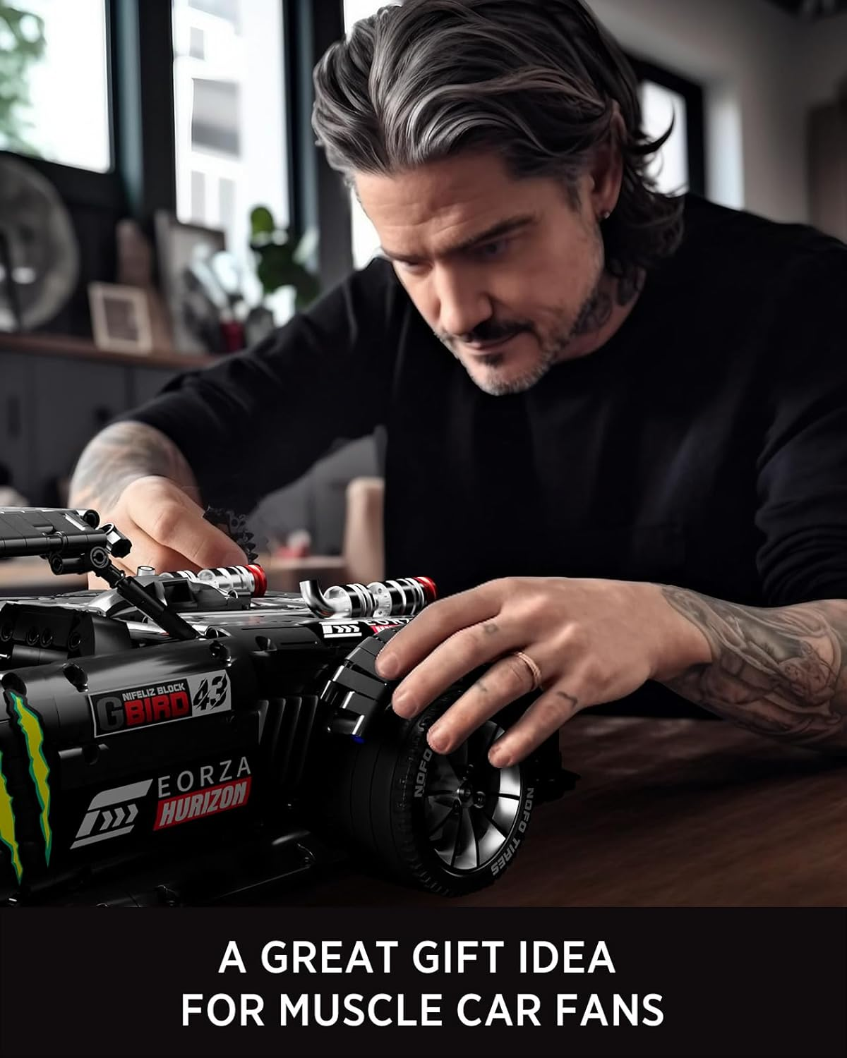 Nifeliz HOONIKEN Model Car Set, Colletible Building Toy for Adults, for Car Lovers and Muscle Car Fans (3141 Pieces image number 5