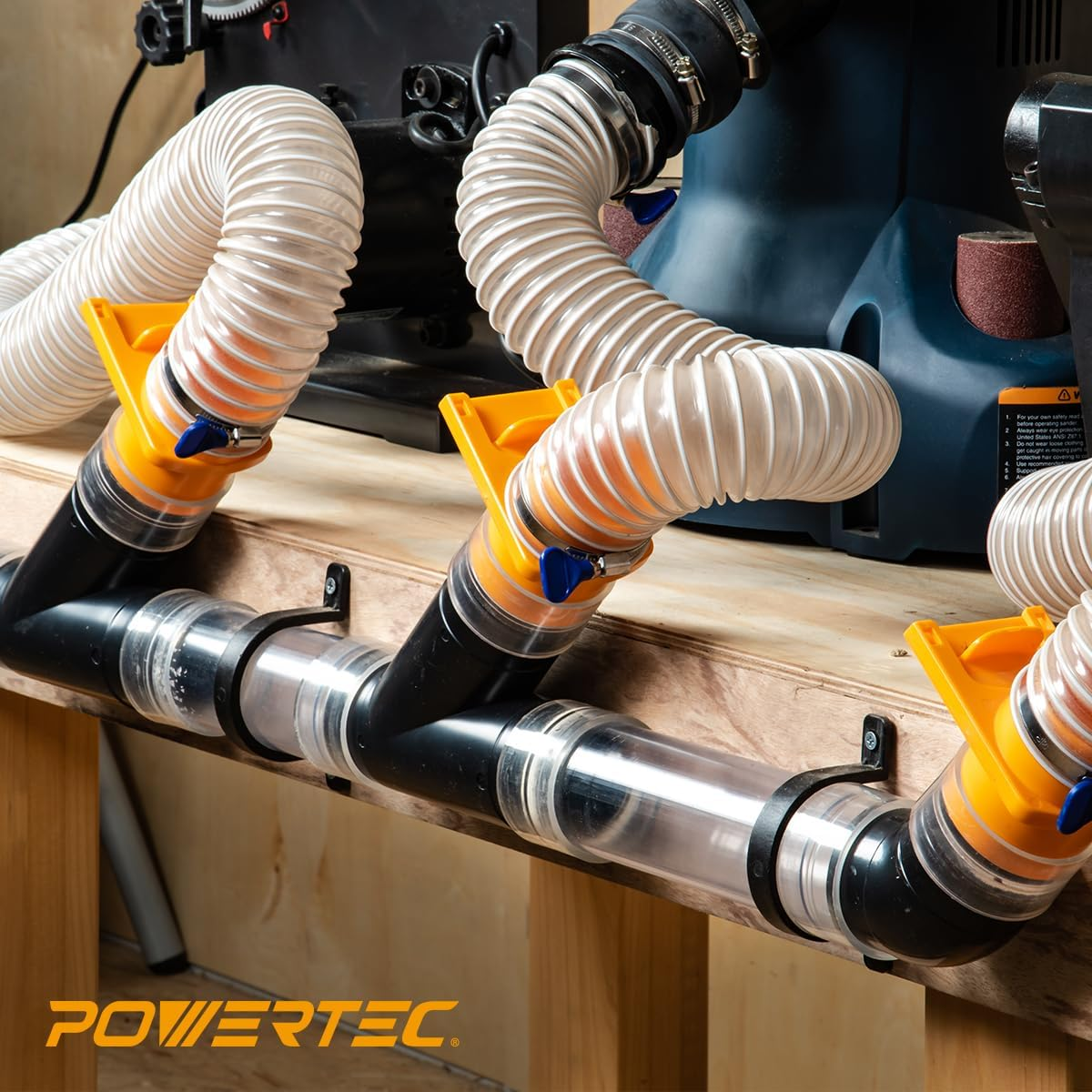 POWERTEC 2-1/2 Inch Y Fitting for 2 1/2 Inch Dust Collection Hose, 2 1/2 Inch Dust Collection Hose Connector Fittings for Dust Collection System, 1 Pack (70179) image number 4