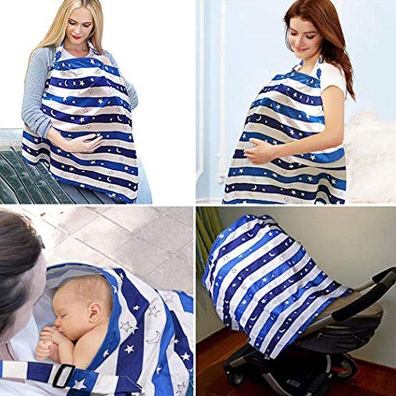 Nursing Cover with D-Ring Strap, Multifunction Baby Breastfeeding Nursing Cover Scarf Maternity Generous Blanket Mother Nursing Apron Full Coverage Adjustable Strap - Trendy & Lightweight, 100CM X 70CM - Cactus image number 6