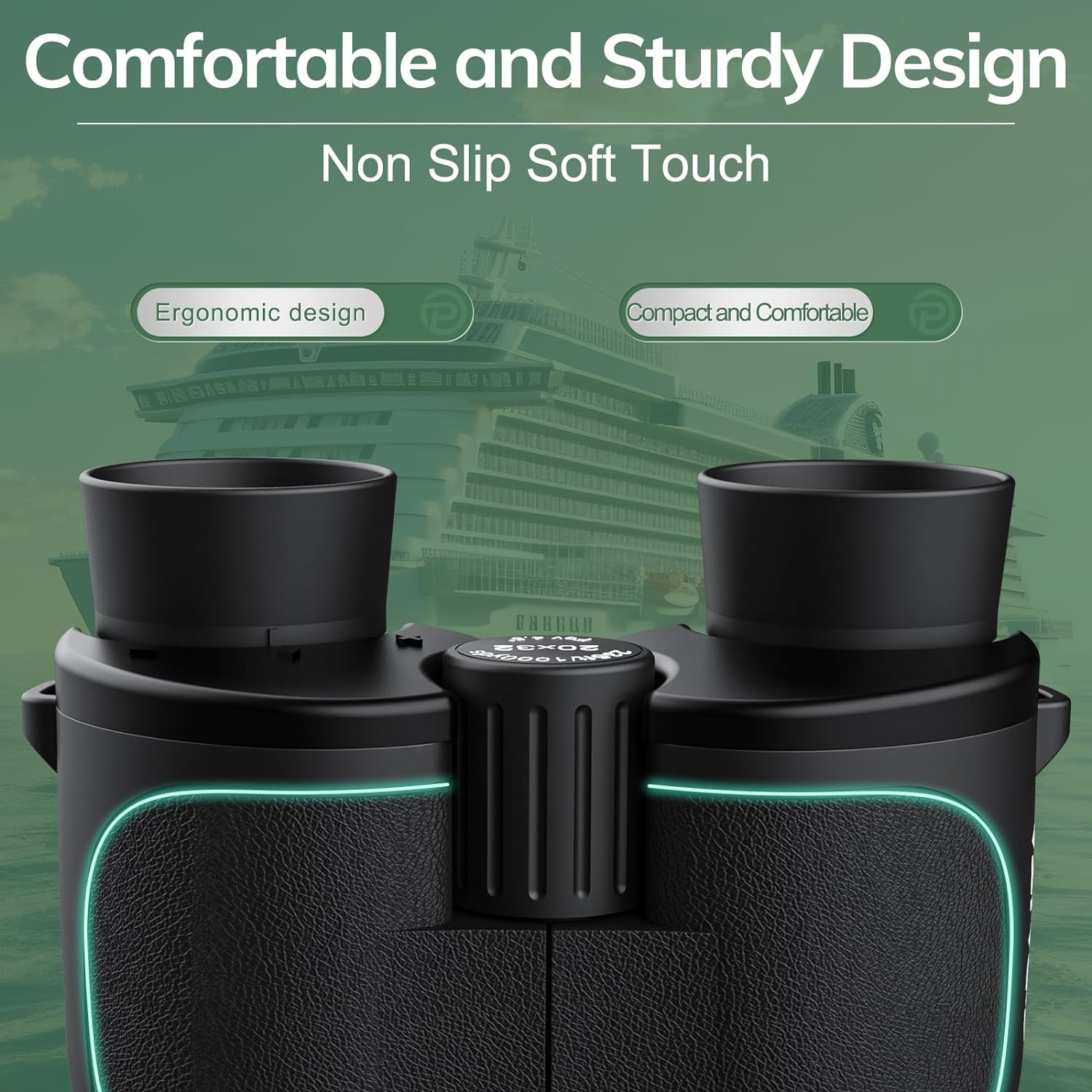 20X32 Binoculars for Adults Kids High Powered with Sharper Vision - Compact Binoculars with Comfortable View - High Definition Small Binocs for Bird Watching Cruise Trip Hunting Travel Concert Hiking