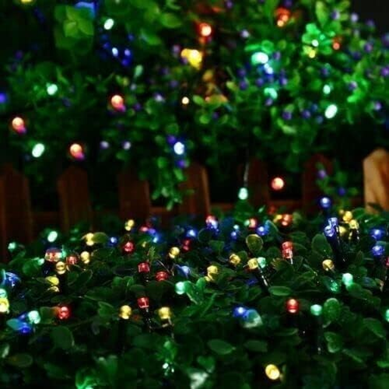 Generic 100LED 12M/39Ft Solar Powered Xmas Outdoor & Indoor Multicolor LED String Lights with 8 Modes & Auto On/Off for Christmas, Wedding, Garden, Home Decor - String Light - Multicolor image number 2