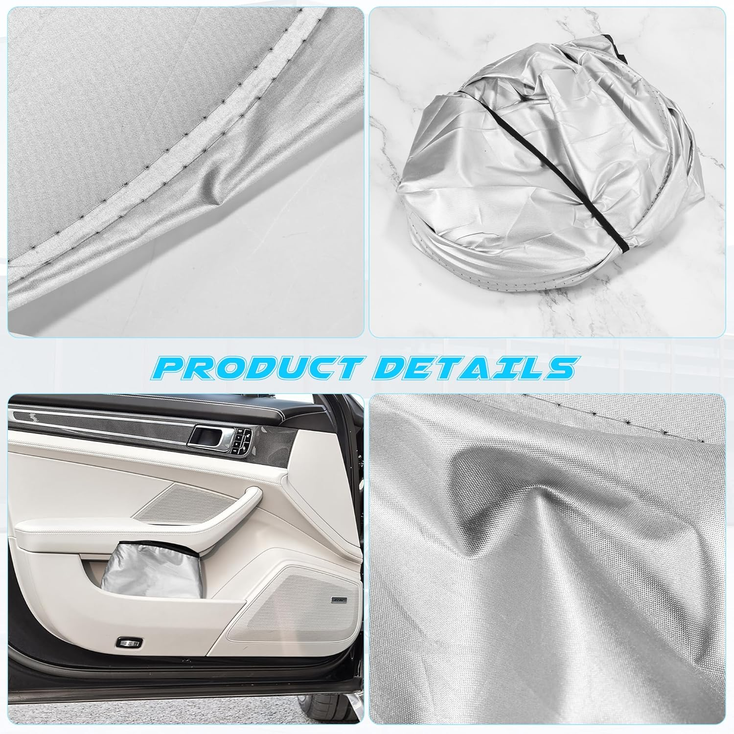 SZYUCHEN Car Windshield Sun Shade Sunshade Compatible with Chevy Chevrolet Silverado 1500 2500 HD 3500 HD Regular Cab Crew Cab Double Cab 2025 2024 2023-2007 Accessories, Car Window Sun Shield image number 6