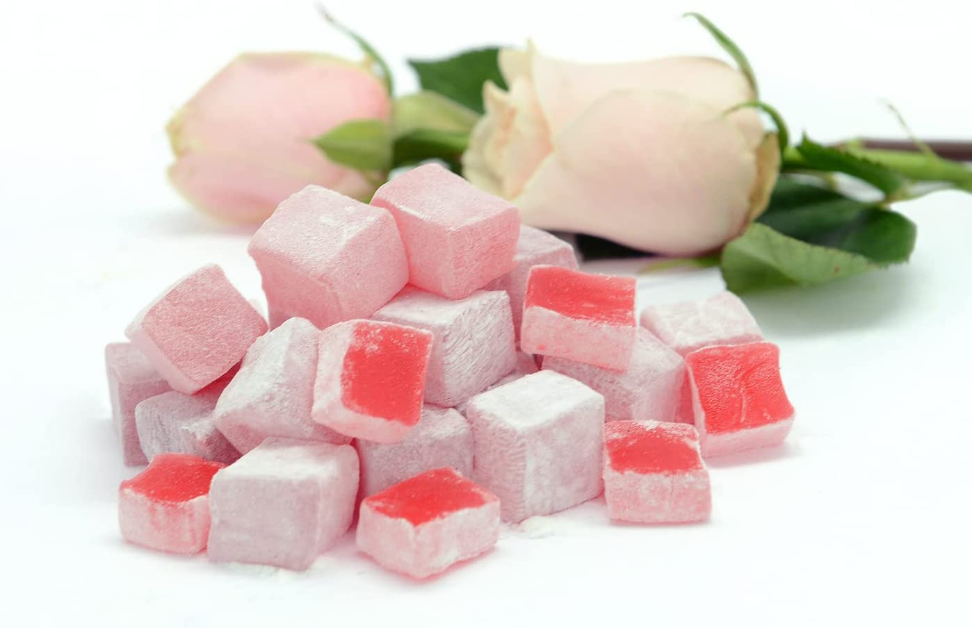 Mughe Gourmet Turkish Delight Candy Elegant Gift Box - 13.05Oz/370G - Halal, Vegan Lokum Fruit Flavors Rose, Strawberry, Lemon, Orange, Mint - Gifts for Special Occasions, Mother'S Day, Birthdays image number 1