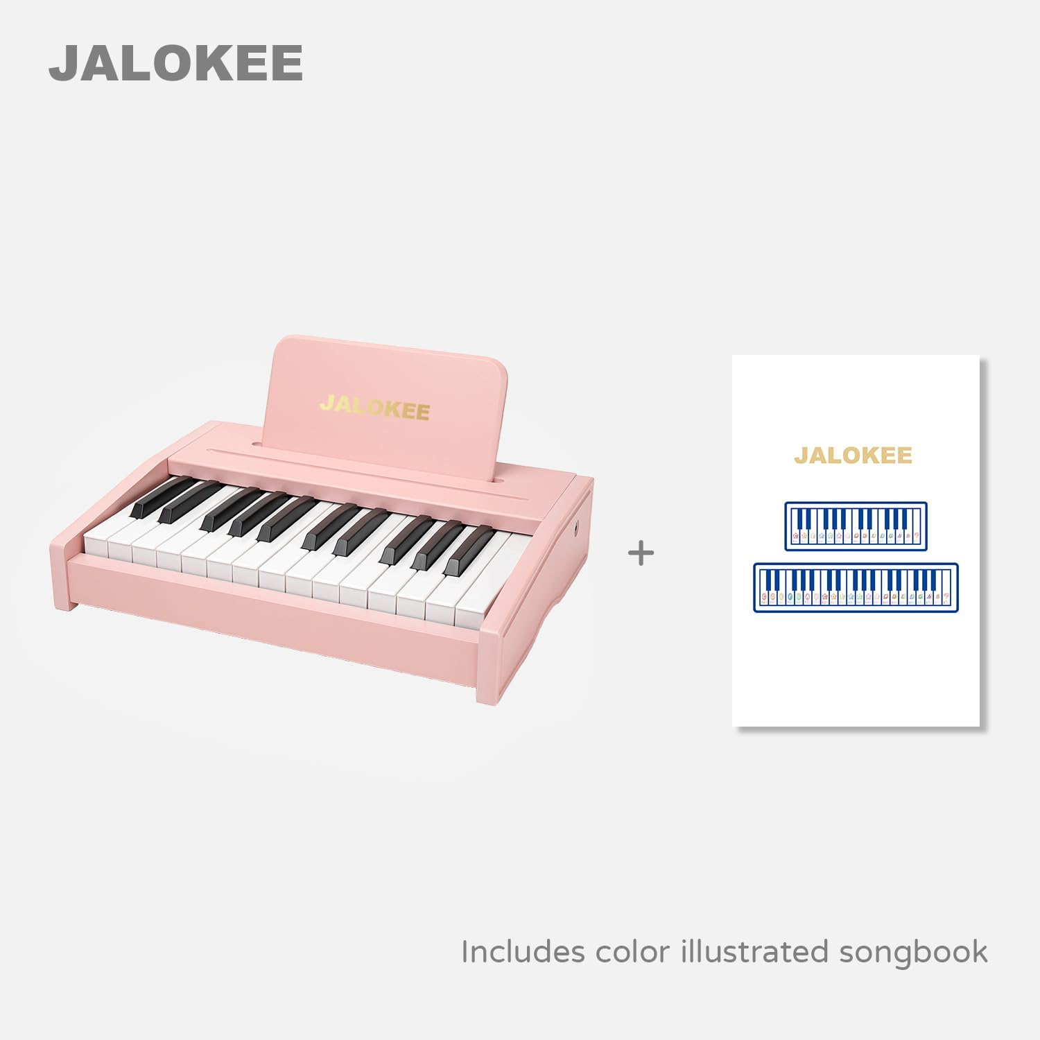 Kids Piano Keyboard, Digital Piano for Kids, Music Educational Instrument Toy, Wood Toy for Girls and Boys (Pink, 25 Keys)