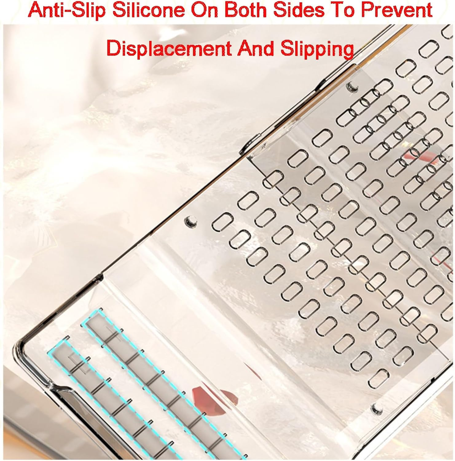 Expandable Drain Bath Caddy Tray for Tub,Simple Bathtub Table Trays Storage Rack,Storage for Towels, Books, Wine Glasses,Phone and Shower(Color2) - Color1 image number 2