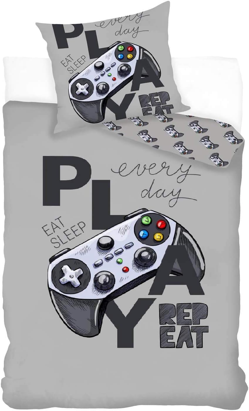 KK Shopping Versandhandel Klaus Kolodzie Gamer Children'S Bedding Set 135 X 200 Cm 80 X 80 Cm Cotton Controller Player