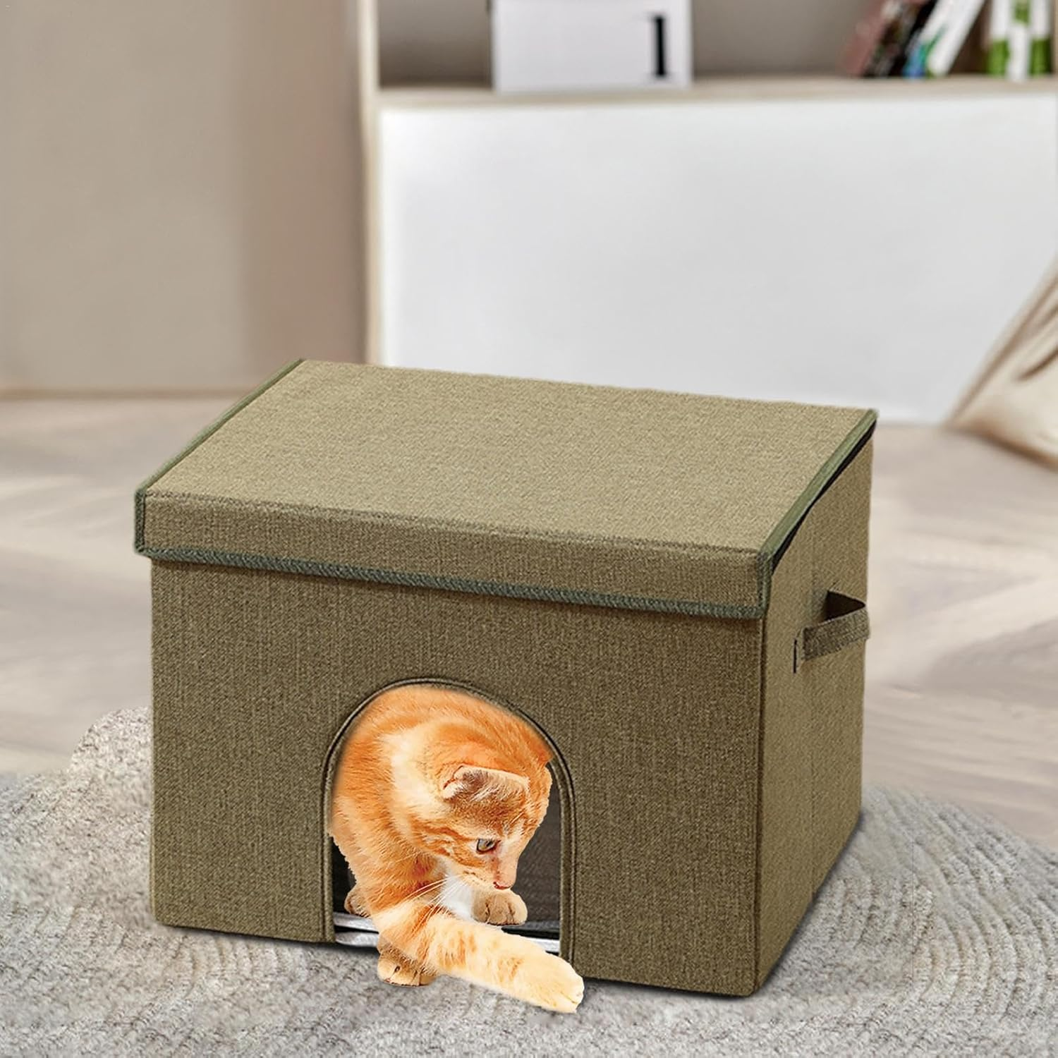 Outdoor Cat House - Pet Outdoor House | Cat House Villa Tent | Small Dog House | Cat Shelter with 12 Ice Packs | Foldable Cat House Indoor Cat House for Indoor Outdoor