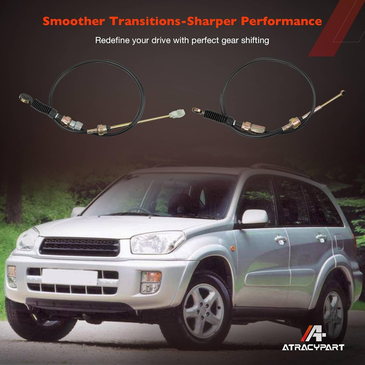 33822-42030 Manual Transmission Shift Control Cable - Compatible with Toyota RAV4 2.0L 1996-2000 - Manual Transmission Shift Cable Replaces# 3382142070 33821-42070 3382242030 image number 4