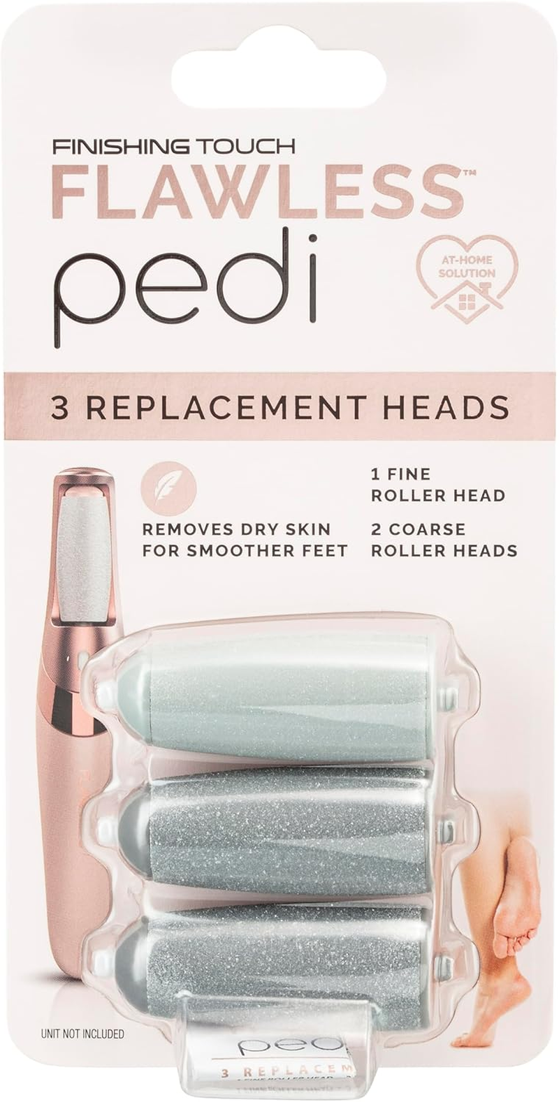 Finishing Touch Flawless Pedi Replacement Heads 3 Pack | for Rechargeable Pedicure Tool, Smooths Dry & Cracked Skin, Removes Hardened Skin & Calluses for Polished Feet image number 1