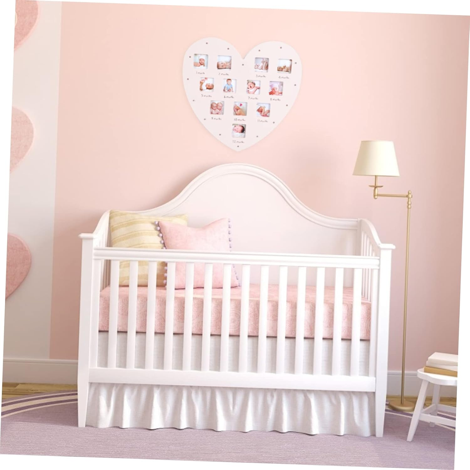 BESPORTBLE Month Growth Record Unique Heart Shape Photo Frame Home Decor Announcements image number 3