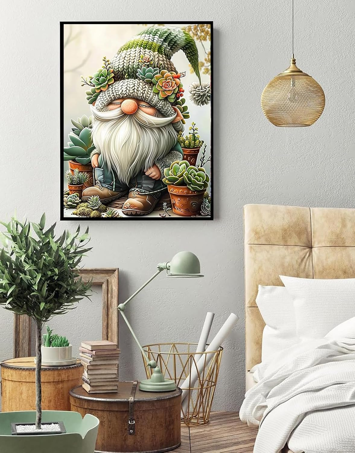 5D Diamond Painting Kits for Adult, Gnomes Diamond Art Kits for Beginners, DIY Full Drill Diamond Dot Gem Art Kits for Home Decor 12 X 16 Inch image number 5