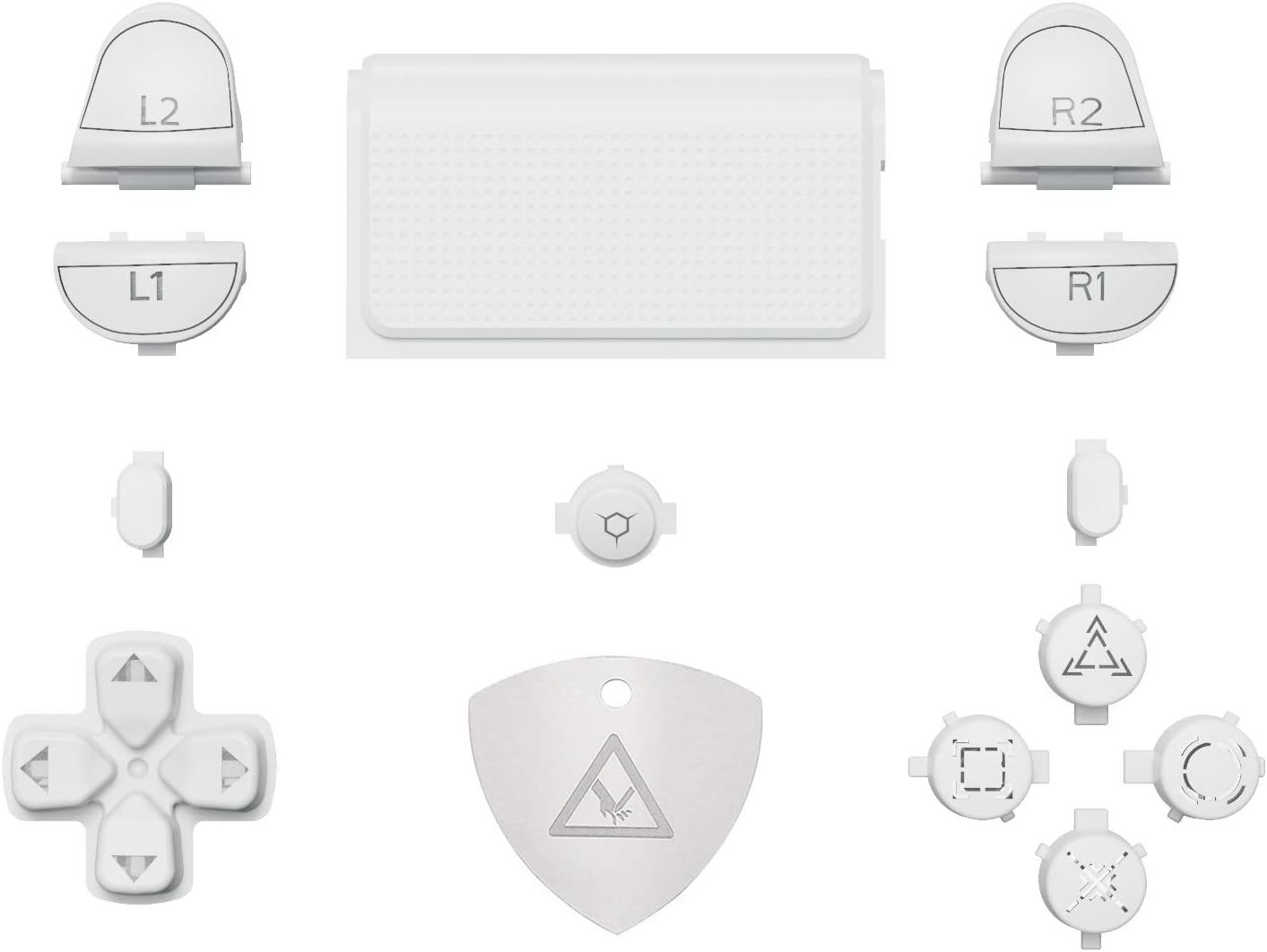 Extremerate Chameleon Purple Blue Classical Symbols Custom Replacement Full Set Buttons for Ps4 Slim Pro CUH-ZCT2 Controller - Compatible with Ps4 DTFS LED Kit - Controller NOT Included