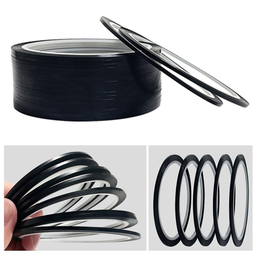 3Mm Whiteboard Tape, Black Whiteboard Tape, Wanfoou 10 Rolls 216Feet/66M Gridding Tape Graphic Chart Art Tape for Offices Whiteboard Marker Scrapbooks Line Charts Decor