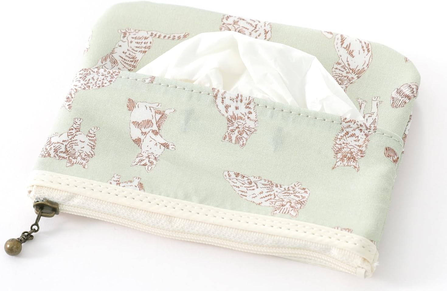 Ddintex Floret London Tissue Pouch 02 Miao Mint, 5.3 X 4.3 Inches (13.5 X 11 Cm) [With Liberty Print] image number 1