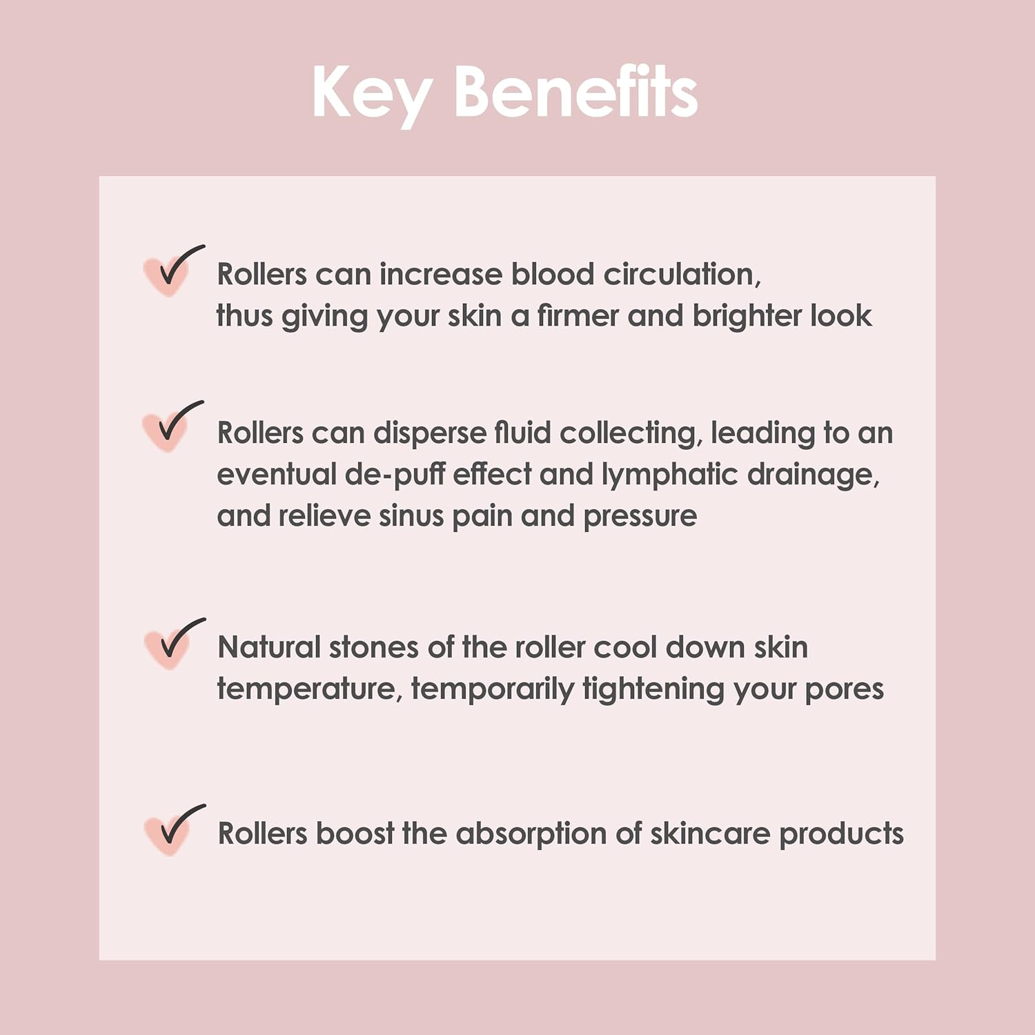 Glowiest Rose Quartz Face Roller Facial Sculptor | 100% Natural Rose Quartz | Skincare Tool for Face and Body | Lymphatic Drainage | Improving Fine Lines and Wrinkles image number 2