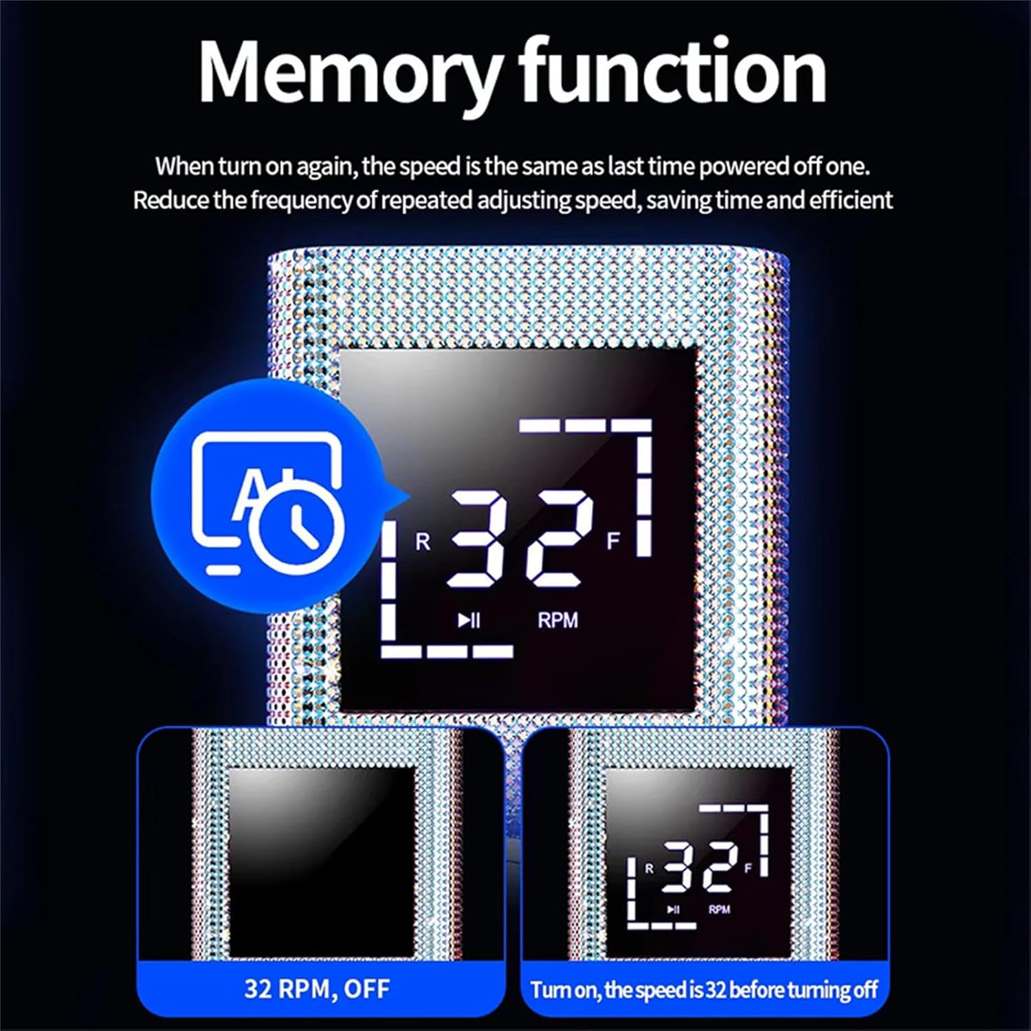 Bouzaak 45000RPM Electric Nail Drill - Diamond Shiny Nail File Kit with Back Clip & Base for Acrylic Gel Nail Manicure Pedicure image number 2