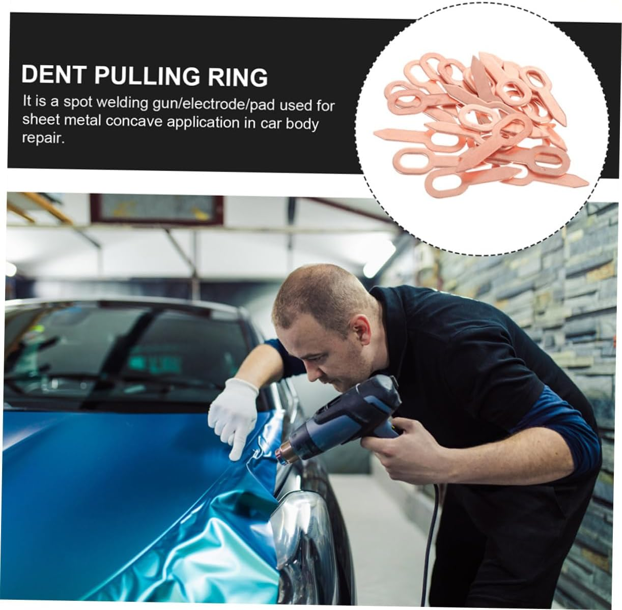 NOLITOY 200Pcs Dent Pulling Washer Kit for Automotive Lifter Panel Pulling High Precision Dent Pullers for Cars Essential Tools for Hail Damage Repair image number 5