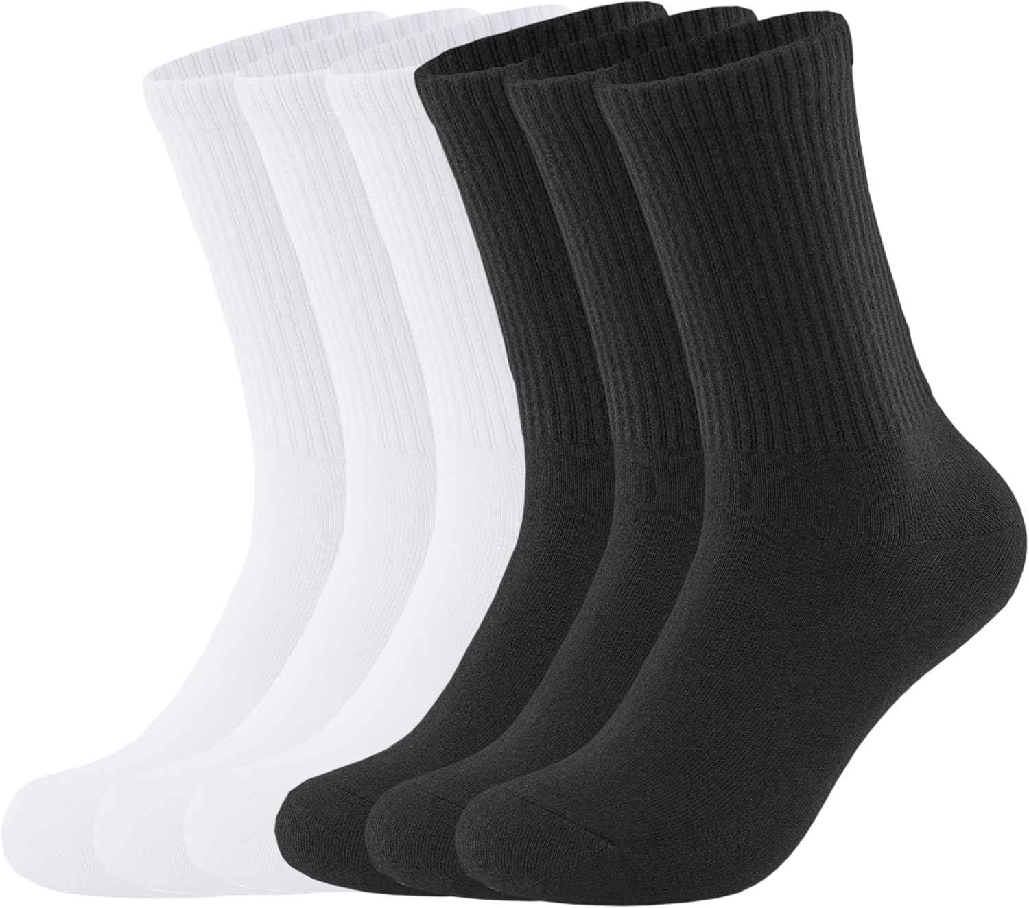 3-6 Pairs Crew Socks Women,Casual Athletic Aesthetic Socks Combed Cotton Socks for Women Granola Girls Clothes