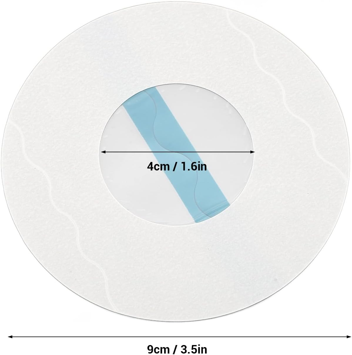 20 Pack Adhesive Sensor Patches Blue round Shape Cover Stripe Striped Stickers Transparent Adhesives Tapes 2 Sensor Covers Auto Light Sensor Outlet Cover image number 6