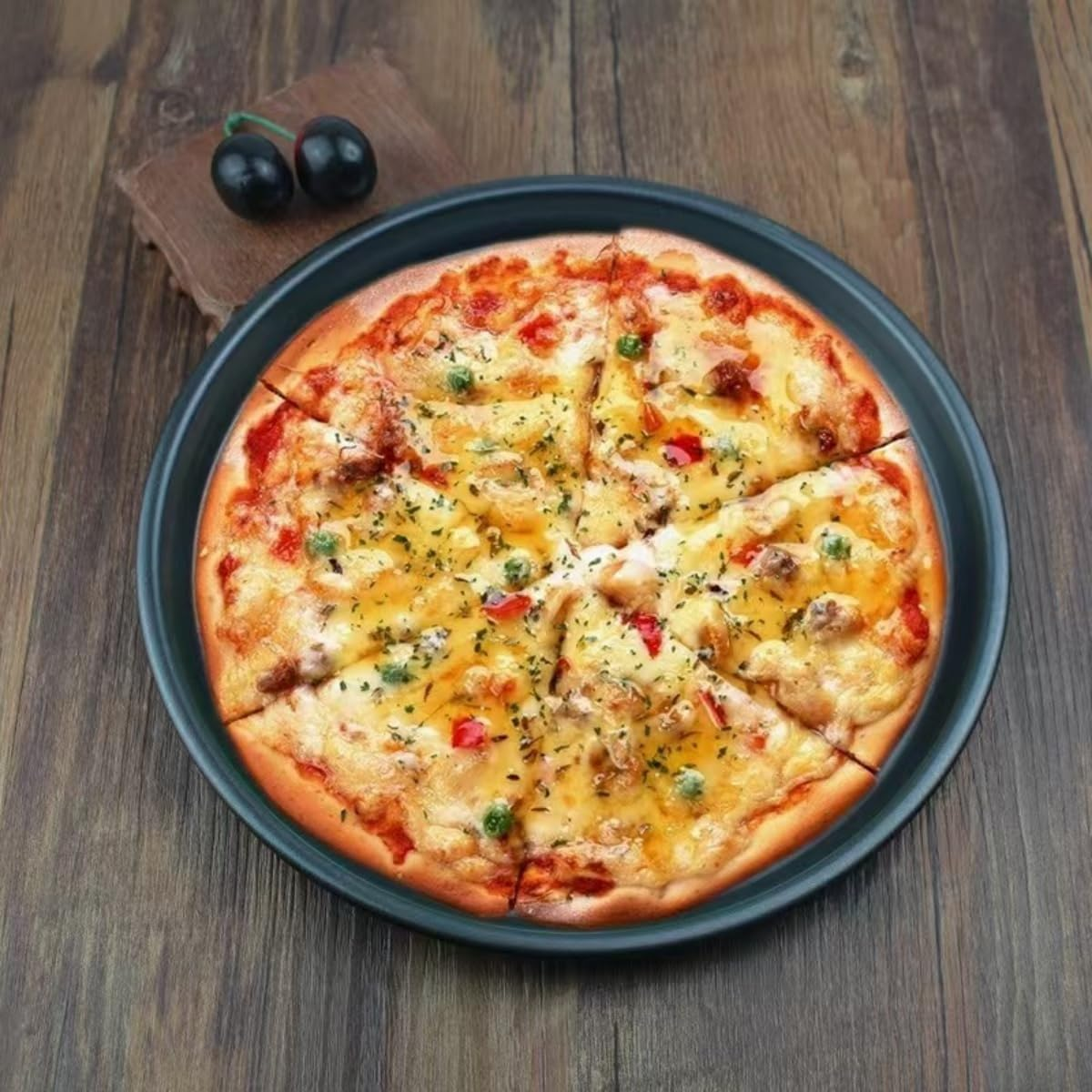 Pizza Pan Set 3-Piece, 24Cm/26Cm/29Cm Pizza Pan for Oven, Non-Stick Pizza Tray, round Steel Pizza Pans - Dishwasher Safe, Premium Bakeware for Home Cooking image number 5