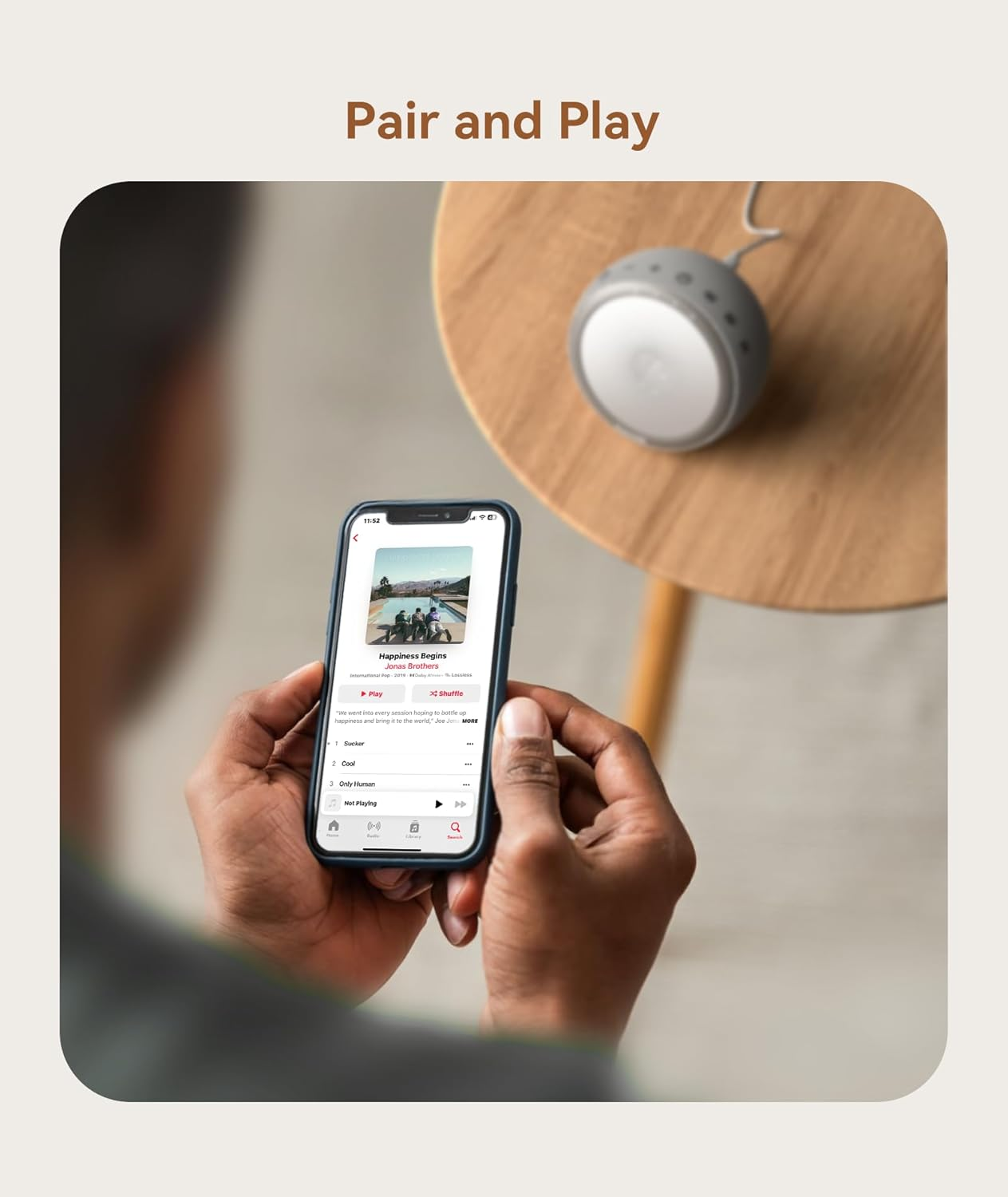 Dreamegg Vibe 1 Sound Machine - White Noise Machine with 10W Loud Stereo Sound, 29 Soothing Sounds, Wireless Pair,Timer, Adjustable Volume, White Noise Sound Machine for Adult Sleeping, Office Privacy, Home, Travel image number 3