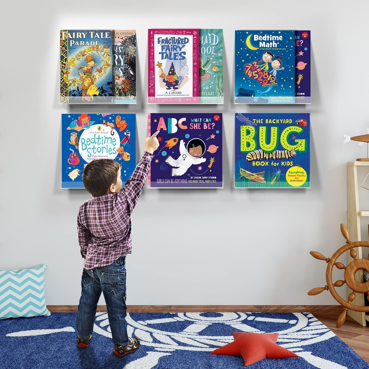 Vinyl Record Shelf Wall Mount 6 Pack, 12 Inch Clear Acrylic Album Record Holder for Daily LP Listening, Vinyl Record Display with Installation Hardware image number 2