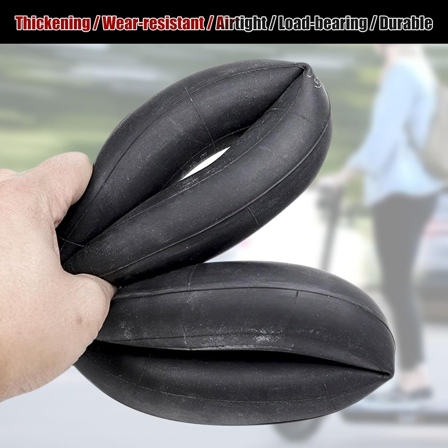10X3.0 Inner Tube,Thicker Electric Scooter,Mini Bike Inner Tube,Butyl Rubber,1 Pack Inner Tube 45&deg;Air Nozzle