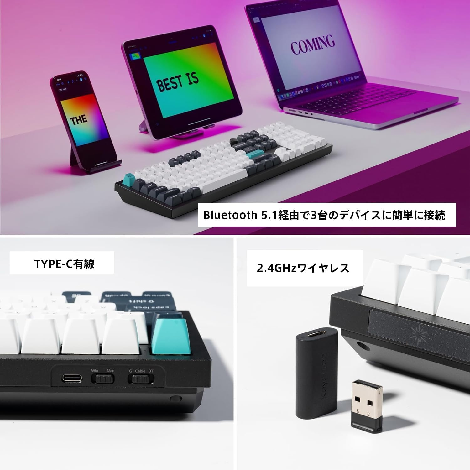 Keychron Q6 Max QMK/VIA Bluetooth Wireless /2.4 Ghz/Usb-C Wired Custom Mechanical Keyboard, Full Size Programmable Knob RGB Backlit Hot-Swappable Gateron Banana Switch for Mac Windows Linux - Black